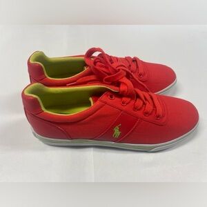 NWOT POLO Ralph Lauren bright and green sneakers. So bright and cheery! Size 7.